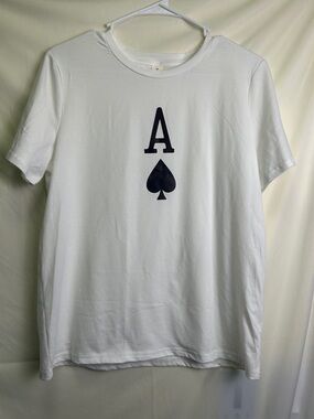 Ace of Spades Graphic White Short-Sleeve Tee
